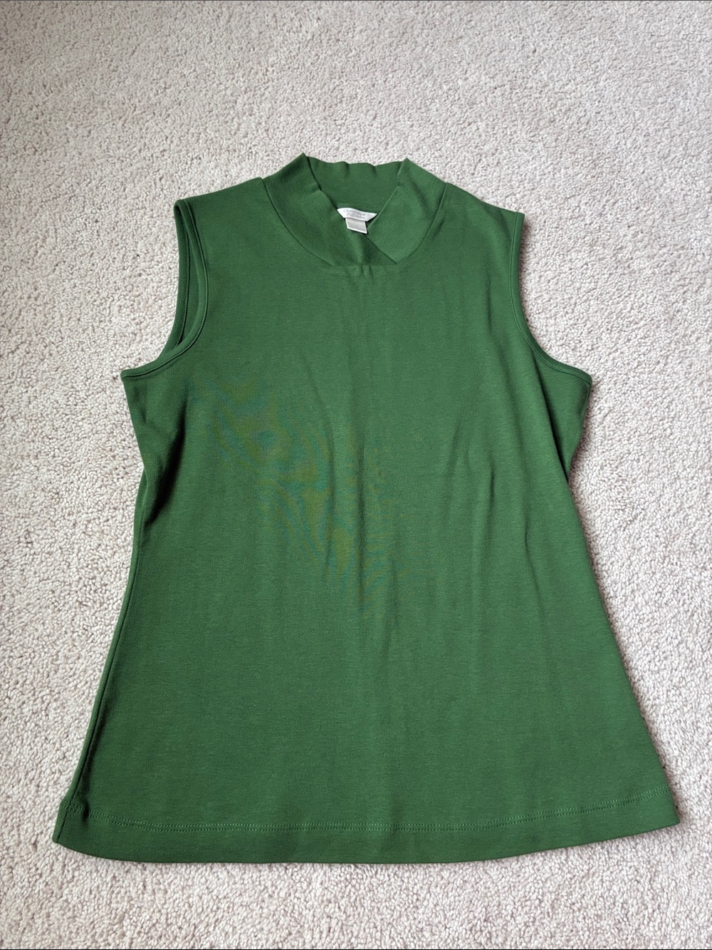 Christopher & Banks size S Sleeveless Mock Neck Women’s Top - Green 100% cotton